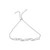 Silver 1/10 Cttw Diamond Heart Link Adjustable Bolo Bracelet - 3 of 4
