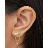 Disney Little Mermaid Gold Plated Sterling Silver Seashell Dangle Chain Earrings - 2 of 4