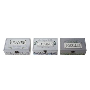 Transpac MDF Blessings Prayer Box Set of 3 Everyday Home Decorations - 1 of 3