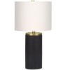 Monarch Specialties Lighting 24inchH Table Lamp Black Concrete Ivory / Cream Shade Modern - 3 of 4