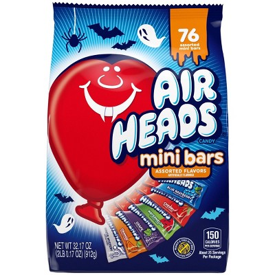 Airheads Mini Bars 76ct Halloween Stand Up Bag Chewy Candy - 32.16oz