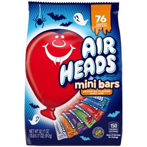 Airheads Mini Bars 76ct Halloween Stand Up Bag Chewy Candy - 32.16oz - 1 of 4