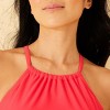 Women's Shirred High Neck Tankini Top - Shade & Shore™ Red - 3 of 4