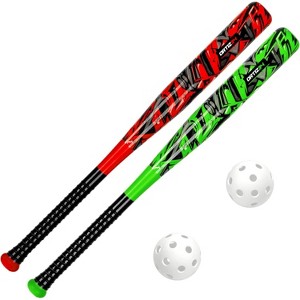 Ortiz34 2 Pack Bat & Ball Set - Graffiti Plastic Bat & Ball Homerun Set- David Ortiz Backyard Baseball Set for Youth, Kids, Teenagers, Adults - 1 of 4