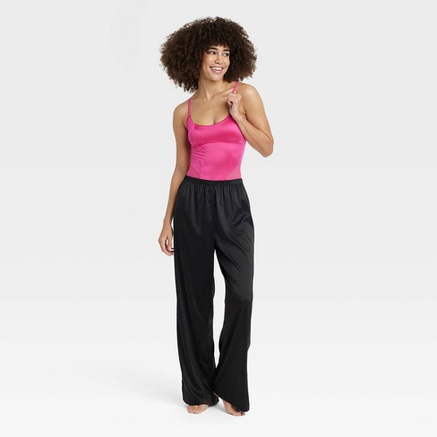 Women's Satin Bodysuit - Colsie™ Pink XS