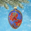 Miss Christmas 5.5 Inch Ruby Red Blooms Faberge Egg Christmas Tree Ornament , Multi Seasonal Decor Christmas Holiday Easter (1PC) - 2 of 4
