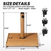 Crestlive Products Patio Umbrella Base 40lbs Outdoor Heavy Duty Square Concrete Stand Market Umbrella - 2 of 4