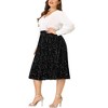 Agnes Orinda Women's Plus Size Outfits Velvet A Line Knee Length Star Flare Skirt - 2 of 4