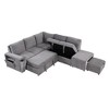 NicBex Couches for Living Room L-shaped Sectional Sofa Upholstered Sofa Couch with Storage Space,  USB Ports, and Cup Holders on the Armrests - 3 of 4