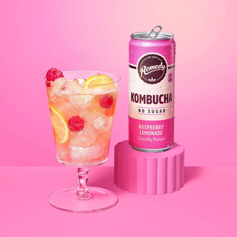 Remedy Raspberry Lemonade Kombucha - 4pk/11.2 fl oz Cans, 3 of 9