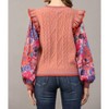 Women's Elise Ruffle Sleeve Sweater - Fate - 3 of 3