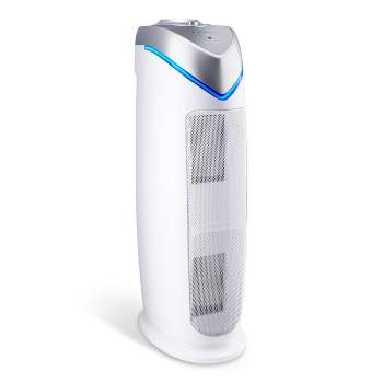 Germ Guardian Air Purifier with True HEPA Filter and UV-C Sanitizer, 4-in-1 AC4825W 22" Tower White