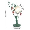 YIYIBYUS Flower Glass Table Lamp with Glass Lampshade, Pad Base (1-Light, Green&Pink) - 3 of 4