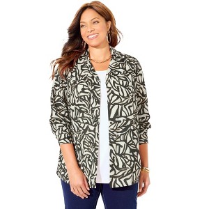 Catherines Petite Modern Camp Shirt - 1 of 4