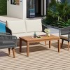 Outdoor 4 Pcs Furniture Set, Patio Conversation Sets with Seats and Table, Rope Conversation Sets with PE Cushions and Iron Frame-Coolbibila - 2 of 4