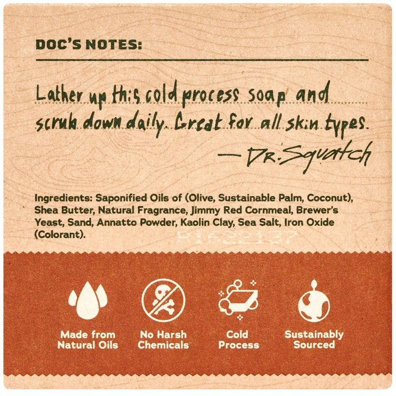 DR. SQUATCH Men&#39;s Natural Bar Soap - Fresh/Bourbon/Coconut/Pine Scent - 40oz/8ct, 3 of 6