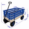 Lyngins Kids' Wooden Garden Cart, All-Terrain Rubber Wheel Wagon Cart with Large Cargo Box, Grocery Cart with Ergonomic Handle, Outdoor Wagon for Kids - 4 of 4