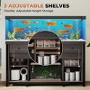 55-75 Gallon Aquarium Stand, Heavy Duty Metal and Wood Cabinet with Power Outlet & Sliding Barn Doors, 47'' Fish Tank Base-3irtyhousy - 3 of 4