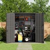 Decksplore Outdoor Storage Cabinet Waterproof Resin Vertical Outdoor Storage Shed for Patio Garden Tools - 3 of 4