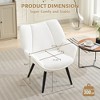 Modern Accent Chair Wingback Armchair Mid-Century Upholstered Lounge Arm Chair with Solid Wood Frame & Soft Cushion for Living Room, Bedroom - 4 of 4
