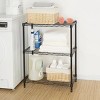 3-Tier Multipurpose Wire Shelving Rack, Black Color,750lbs Load Capacity - 2 of 4