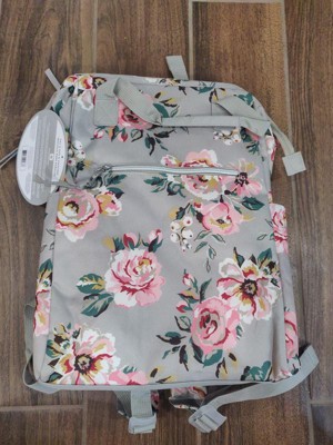 Baby Essentials Floral Frame Backpack - Gray : Target