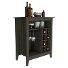 NicBex Mobile Kitchen Island Cart Morden Kitchen Carts on Wheels with Storage,2 Open Shelves and 8 Bottle Rack for Kitchen - 2 of 4