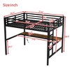 Full Size Metal Loft Bed with Power Outlet and LED Lighted - 4 of 4