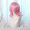 Unique Bargains Women's Halloween Shoulder Length Wigs with Wig Cap 14" Pink - 2 of 4
