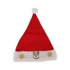 Unique Bargains Christmas Hat Knit Reindeer Fleece Hat Polyester Non-Woven Fabric Red 11.02"x14.57" 1 Pc - 4 of 4