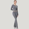 Anna-Kaci Active Women's Long Sleeve Cropped Sports Top with Open Back and Crisscross Strap Detail - 4 of 4