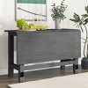 GlasFlength Folding Tables Farmhouse Extendable Drop Leaf Dining Table Space Saving Design for Compact Areas, Gray, 47"*18"*30" - 2 of 4