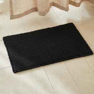 BAGOKIE Waffle Non-Slip Bath Mat Super Absorbent & Quick Dry Bathroom Rug - 1 of 4