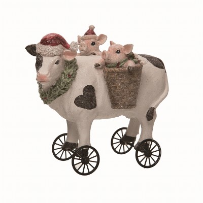 Transpac Resin Gray Christmas Farm Figurine