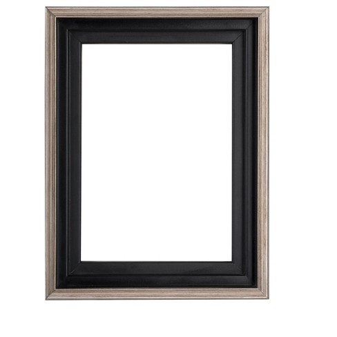 Illusions Floater Frame for 3/4 Canvas 12x16 - Silver/Black