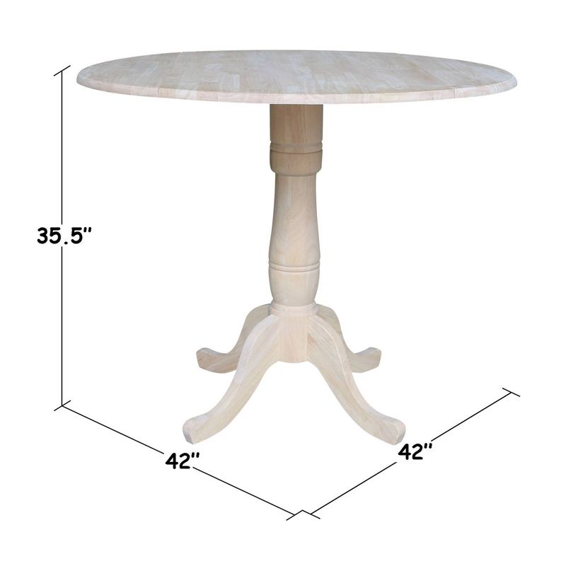 Timothy Round Drop Leaf Table - Unfinished - International Concepts, 6 of 8