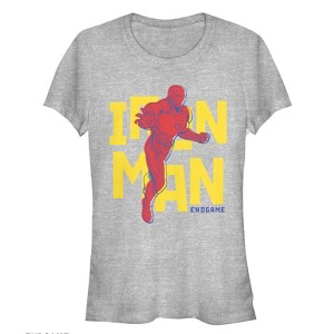 Juniors Womens Marvel Avengers: Endgame Iron Man Pop Art T-Shirt - 1 of 3