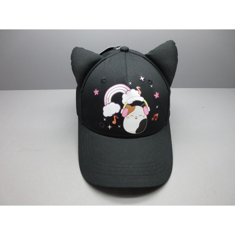 Squishmallows Cam The Cat Rainbow Dance Black Snapback Cosplay Hat, 3 of 7