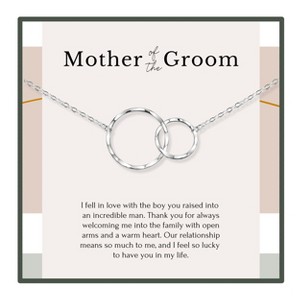 HOPE LOVE SHINE Mother of the Groom Gift – 2 Ring Mother in Law Necklace from Bride Wedding Jewelry GIft Ideas - 1 of 4