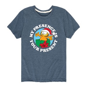 Boys' - Garfield - My Presence Is Your Present Short Sleeve Graphic T-Shirt - 1 of 4