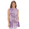 Collections Etc Sleeveless Paisley Printed Tank Top - 2 of 4