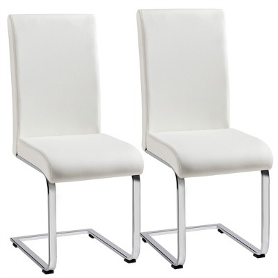 Yaheetech 2PCS PU Leather Dining Chairs Furniture for Kitchen, Dining Room