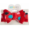 Pavilion Gift Company - Coral and Blue Polka Dot - Ruffled Knitted Headband - Headbands - 3 of 4