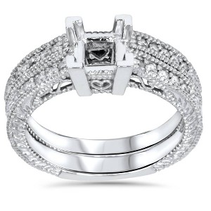 Pompeii3 1/4ct Princess Cut Diamond Engagement Ring Setting 14K - 1 of 4
