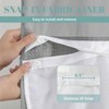 Grey No Hook Waffle Weave Shower Curtain with Snap - in Liner, 230GSM Waterproof Hotel Set, 71Wx74H - 4 of 4