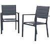 Stackable Patio Chairs with Arms, 4-Pack Outdoor Dining Chairs with Thick Padded Seats - 4 of 4