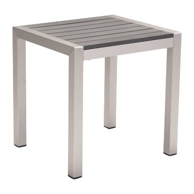 20" Modern Brushed Aluminum Side Table - ZM Home