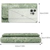 FATMOON Women’s Wallet-RFID Blocking Long Clutch Ladies Purse - Vegan Leather Embossed Flower Design, 12 Card Slots & Zippered Pockets - 3 of 4