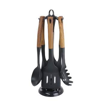 Oster Everwood 5 Piece Kitchen Nylon Tools Set BrownGray - Office Depot