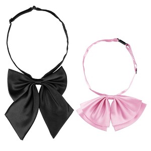 Allegra K Women's Pre-tied Adjustable Neck Strap Cute Bowknot Bow Ties 2 Pcs - 1 of 4